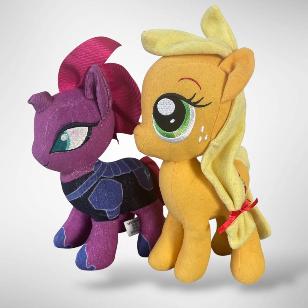 My Little Pony Applejack Tempest Shadow Plush Toy Set Hasbro 12”‎ 10” Kids